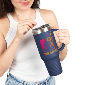 Custom Insulated Travel Mug, Colorful Coffee Cup, Personalized Drinkware, Perfect for Travel, Outdoor Adventures, Gifts for Her