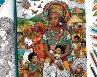 Adult Coloring Book - Portraits of Africa