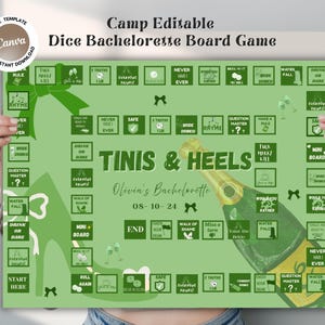 Bikinis and Heels Bachelorette Party Drinking Editable Game heels and bikinis Bach Party Games Nashville party Editable printable Board game