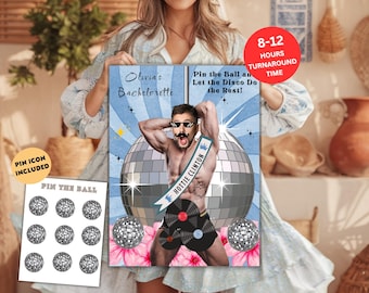 Bride bachelorette Party Game decor mama mia Personalized Game Printable Poster Dancing Queen Bridal Shower groom face Decor last disco