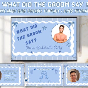 What did the groom say bachelorette Last Toast on Coast Bachelorette Party Trivia editable Canva bachelorette game digital Funny Guess video