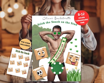 Camp Bachelorette Party Printable custom Game Groom face bachelorette decor Last trail before the veil Printable Games Groom Face Decor Camp