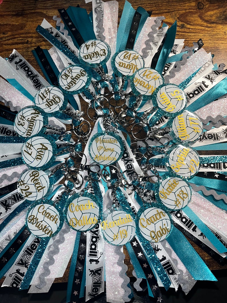 Custom Volleyball Bag Tag With or Without Ribbon. Etsy