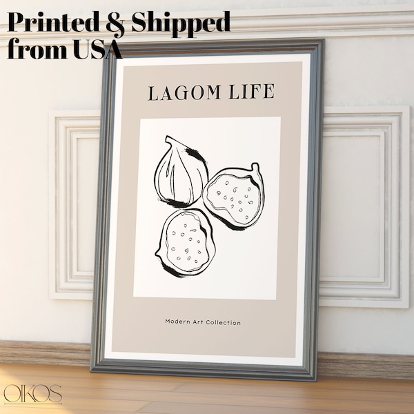 Fig Art Hanging Hardware Line Art  12x18 Framed Artwork Hand drawn Line Art House Warming Gift Art Print