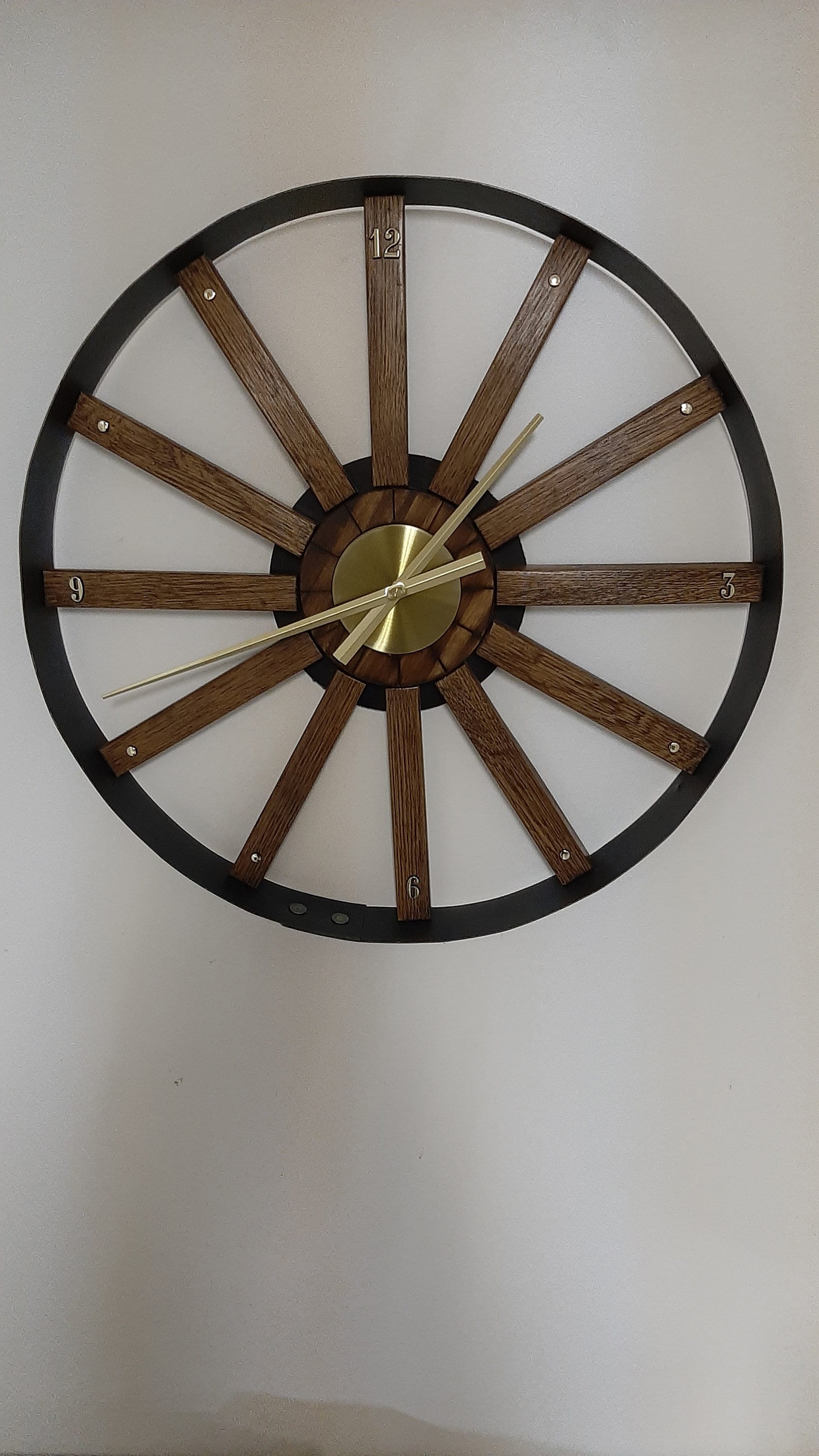 Stave Clock Whiskey Barrel Stave Wall Clock - Etsy