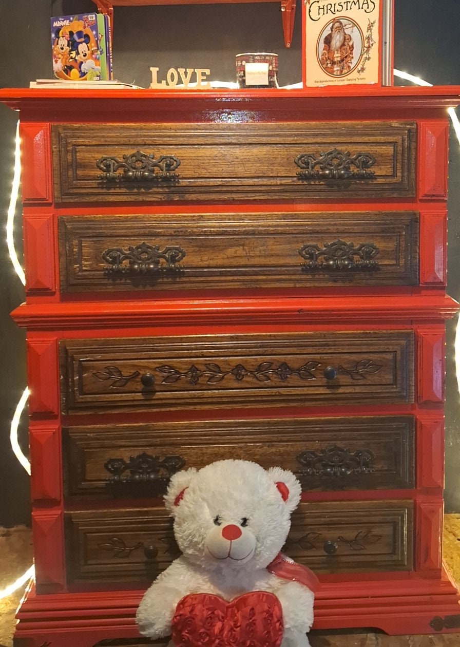 Candy Apple Red Dresser
