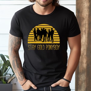 Bleib Gold Ponyboy T-Shirt, Sweatshirt, Hoodie, Tragetasche - 248032