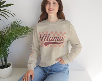 Women sweatshirt, mom gift, custom sleeve, mother day, personalized sweatshirt