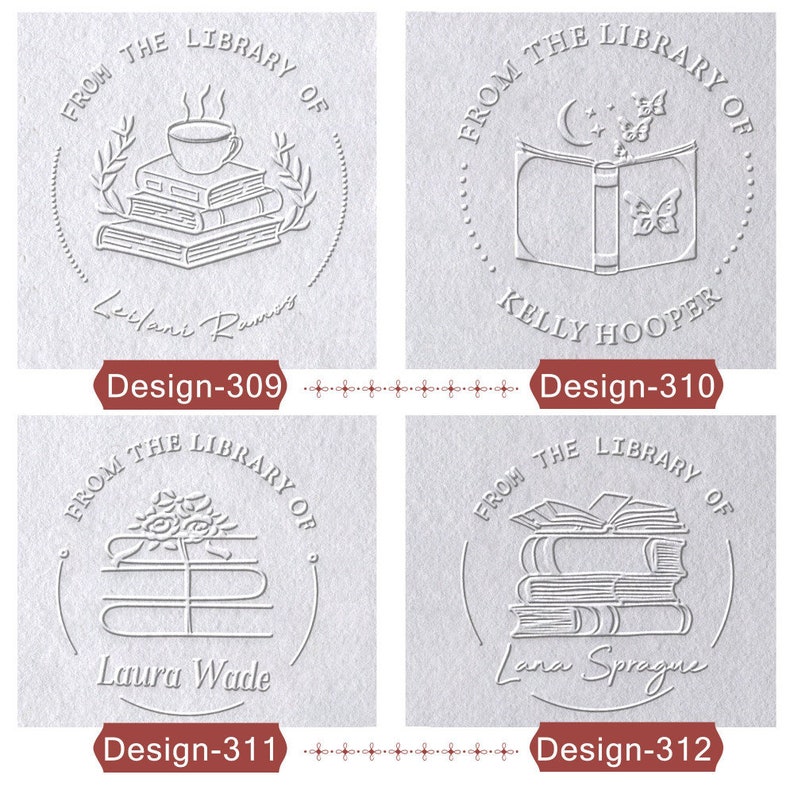 Book Embosser Personalized,custom From the Library of Book Embosser,book Stamp,library Embosser