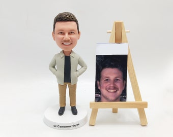 Custom boyfriend bobblehead doll, personalized doll as boyfriend holiday gift, custom father bobblehead statue, very cool Father's Day gift