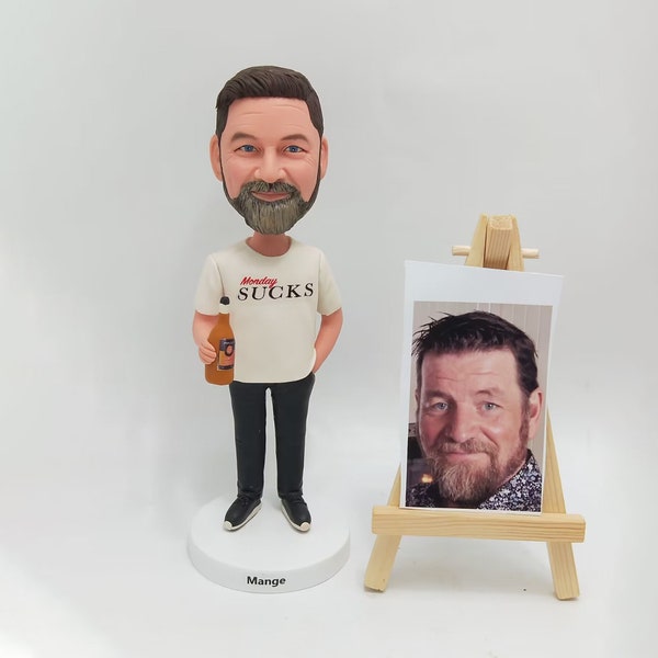 Custom bobbleheads|Father|Custom Grandfather bobbleheads|Funny Gifts for Father|Personalised bobbleheads for Father Holiday Christmas Gifts