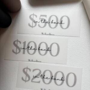 Cash Stuffing Placeholders | Matte Laminated image 5
