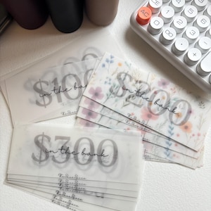 Marcadores de posición para efectivo / Laminado mate