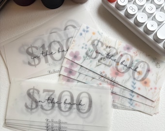 Marcadores de posición para efectivo / Laminado mate