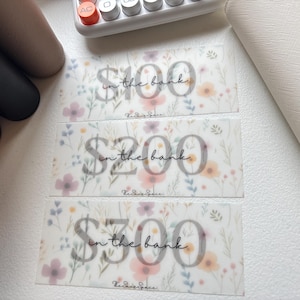 Cash Stuffing Placeholders | Matte Laminated image 7