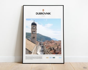 Dubrovnik Poster Print, Croatia Wall art, Croatia