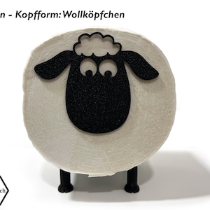Funny toilet paper holder sheep Bathroom decoration black Toilet paper holder WC Replacement roll holder Wollköpfchen