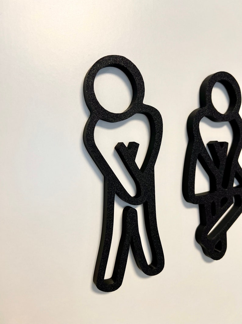 Gäste WC Schild Aus Eisen - Bohrfrei Montierbar & Stylisch