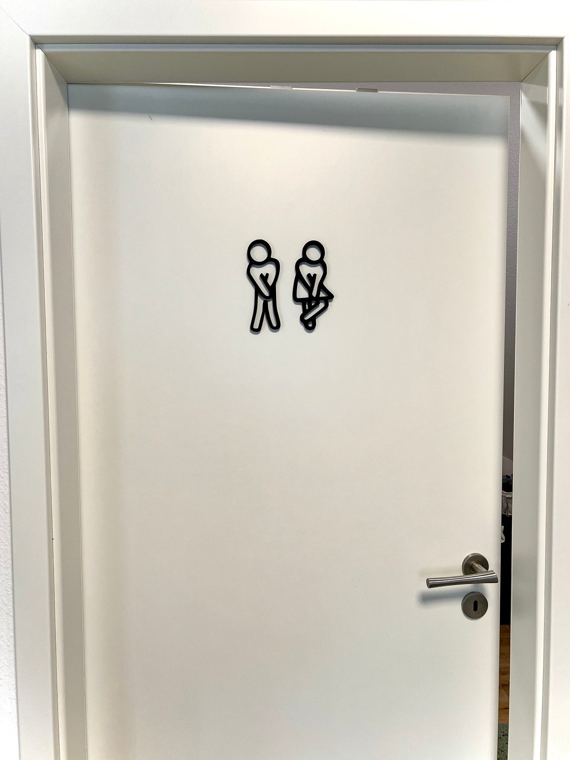 WC,Damen & Herren - Graviertes Toilettenschild,WC,Kloschild,Klo,00