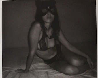 Lace Kitten Polaroids (B&W)