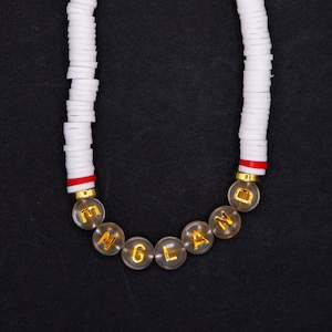 Sport Your Passion: England Rugby Inspired Bead Bracelet. Wear your colours. Gift for the rugby fan. 6 nations. Autumn Internationals.