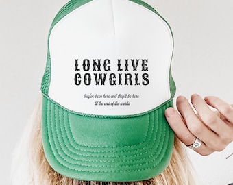 Lang leve Cowgirls Trucker Hat, Concert Trucker Hat, Country Western Trucker Hat, Trendy Trucker Hat, Bach Trip Hat