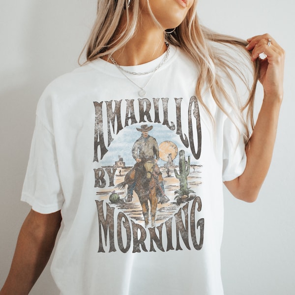 Amarillo By Morning Oversized Graphic Tee, 90's Country Lover TShirt, Country Music Shirt, Cowboy Concert Merch, Vintage Inspired Band Tee