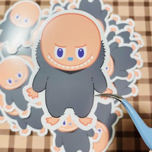 Lafufu // Labubu Die-cut sticker — The Monsters blind box figure, collectible, furry monster