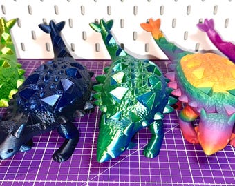 3D Angus the Ankylosaurus Dice Holder: DnD Tabletop Gaming
