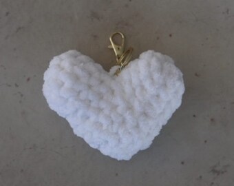 Homemade Crochet Heart Ketchain