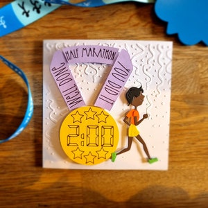 Goed gedaan voor je run - je hebt het gedaan - handgemaakte kaart