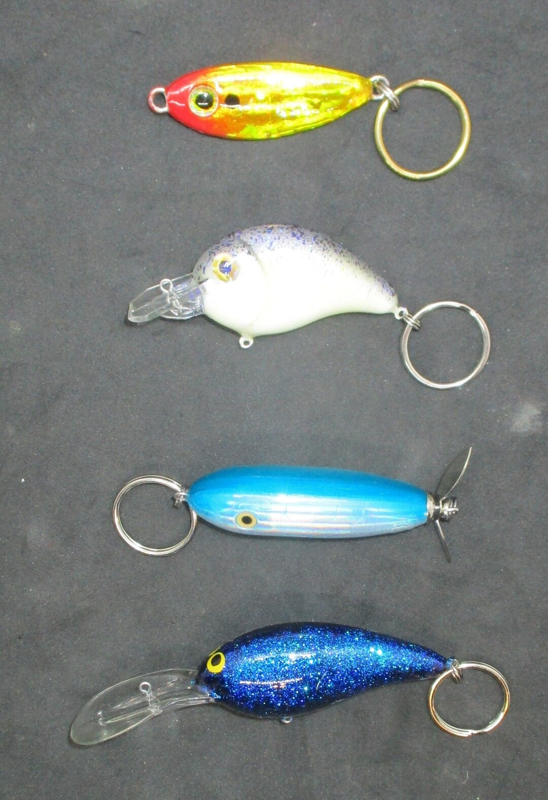 Fishing Lure Keychains Fisherman's Key Chains Lot of 4 Etsy