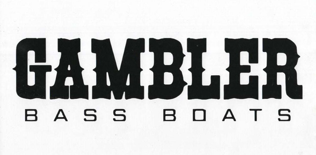 Gambler Bass Boats Vinyl Truck Boat Window Decal 