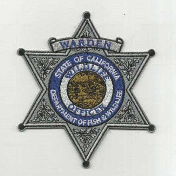 Game Warden Wildlife Officer Embroidered Patch - California