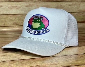 Giddy up Trucker Hat, Funny Hat, Retro Hat, Rope Hat, Personalized Hat, High Crown, Hunting Hat, Fishing Hat, Adult Size, Adult Humor, Trend