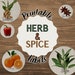 Printable Herb and Spice Labels PNG &amp; PDF Sheets, Apothecary Round Tags ...