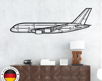 A380-800 Plane Silhouette Metal Wall Art, Airplane Metal Decor, Aircraft Wall Decor, Plane Home Decor, Metal Wall Decor, Plane Silhouette