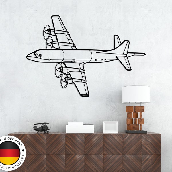 P-3C Orion Angle Plane Silhouette Metal Wall Art,  Airplane Metal Decor, Aircraft Wall Decor, Plane Home Decor, Metal Wall Decor