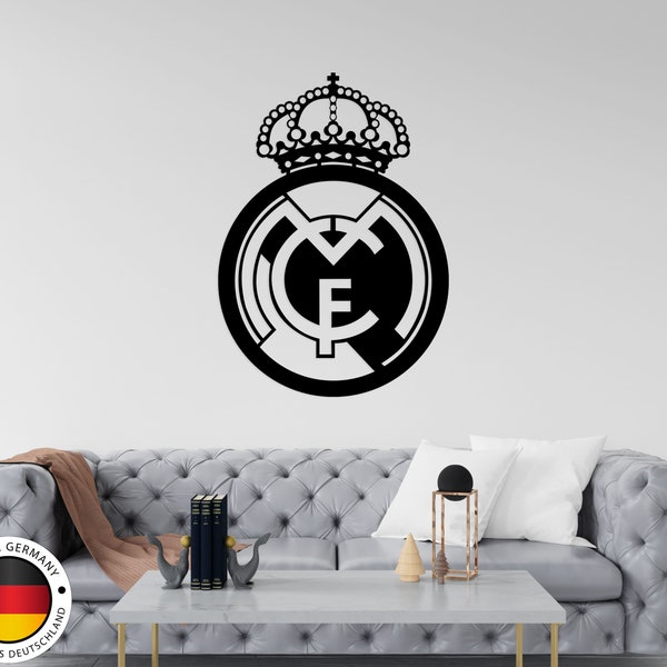 Real Madrid CF Metal Wall Art, Soccer Metal Wall Decoration, Football Club Logo, Football Wall Decor, Fan Decoration, Soccer Club Decor