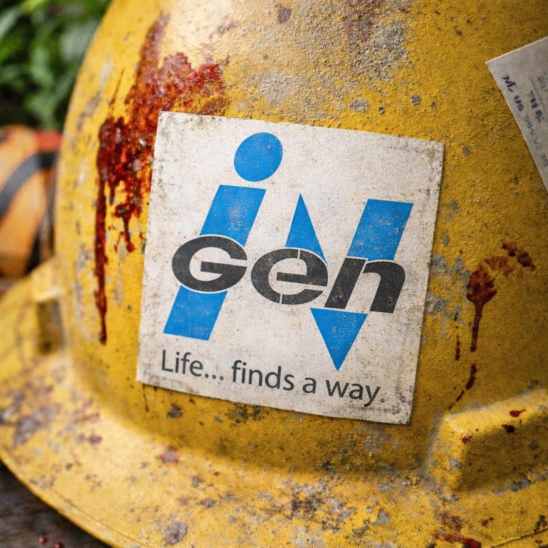 Ingen Logo Square Sticker | Life Finds a Way, Science Fiction Decal - Etsy