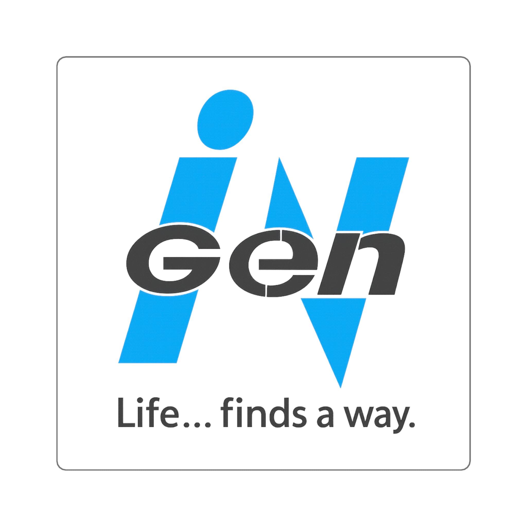Ingen Logo Square Sticker | Life Finds a Way, Science Fiction Decal - Etsy