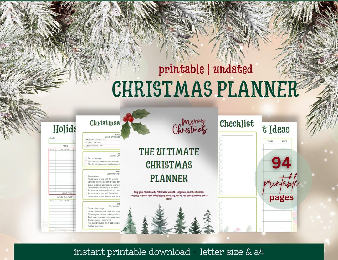 Ultimate Christmas Planner Printable Digital Holiday Organizer ...