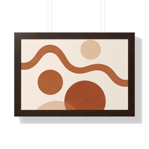 Neutral Abstract Wall Art Print | Boho Minimalist Home Decor | Modern Aesthetic Framed Poster | Gallery Wall Printable Design