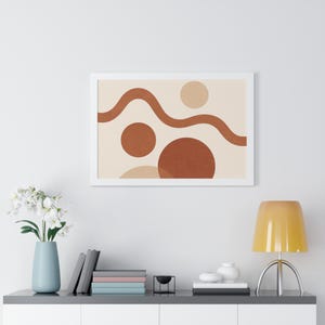 Neutral Abstract Wall Art Print | Boho Minimalist Home Decor | Modern Aesthetic Framed Poster | Gallery Wall Printable Design