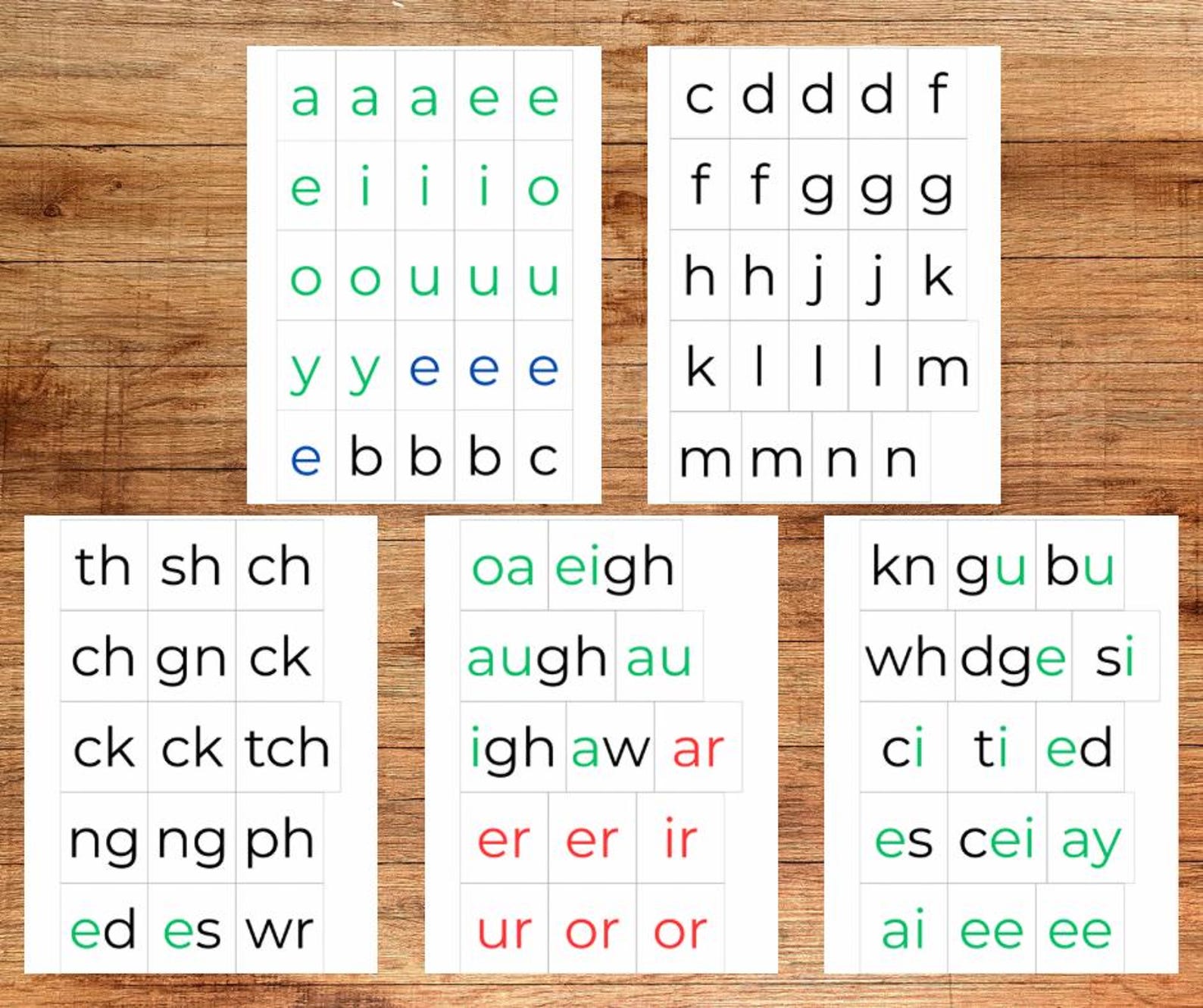Phonogram Tile System Printable Letter & Phonogram Tiles | Montessori-inspired Literacy Tool ...