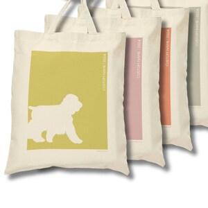 Personalized English Cocker Spaniel Canvas Shopping Bag Gift, Spaniel Mom Gift, Custom Gift for Dog Lover, Dog Mom, Birthday Gift, Christmas