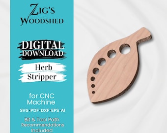 CNC Herb Stripper SVG File: Garden Gift (Digital Download)