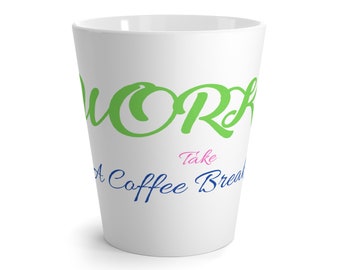 Taza acogedora con leche - Taza de café de cerámica hecha a mano