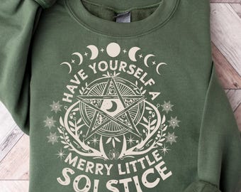 Winter Solstice PNG, Merry Little Solstice Design, Yule Christmas Sublimation, Pagan Holiday Printable, Yule Shirt DIY, Solstice Craft File