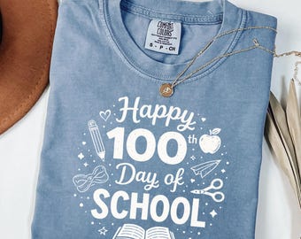 100 Days of School Shirt for Teachers, 100 Days Smarter Comfort Colors® Teacher Tee
